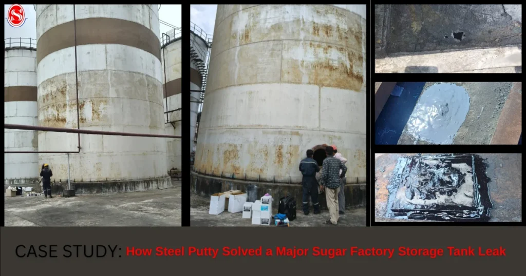 Steel Putty Repair Case Study: Sugar Factory Tank Leak Fix