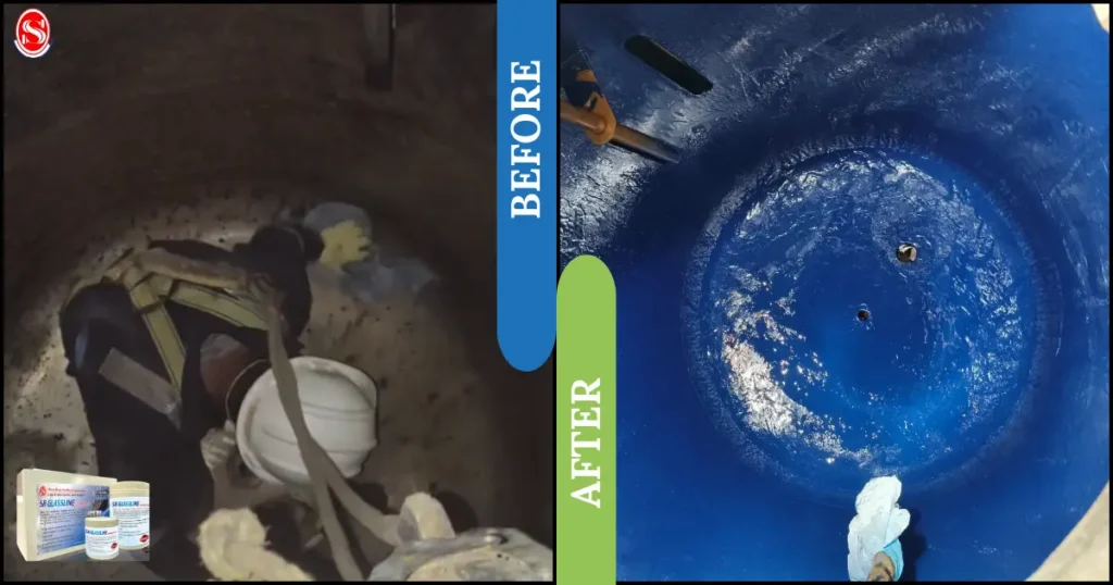 Glassline Repair Services on Chemical Storage Tank